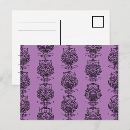 Schale (Muster lila) - Postkarte (Vorne/Hinten)