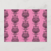 Schale (Muster pink) - Postkarte (Vorderseite)