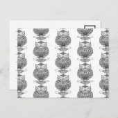 Schale (Muster weiß) - Postkarte (Vorne/Hinten)