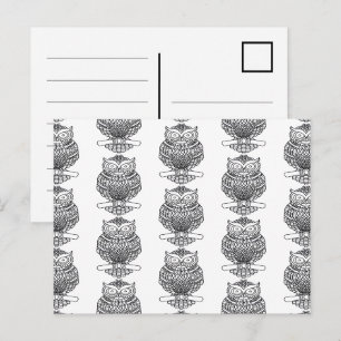 Schale (Muster weiß) - Postkarte