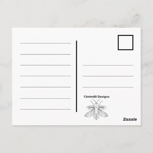 Schale (Muster weiß) - Postkarte (Rückseite)