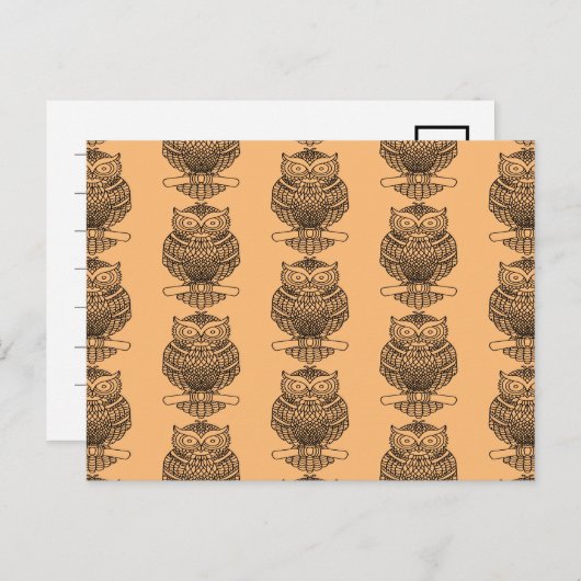 Schale (orange Muster) - Postkarte (Vorne/Hinten)