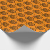 Schale (orange) - Umschlagpapier Geschenkpapier (Ecke)