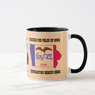 Schale organisieren für Palin in Iowa Tasse