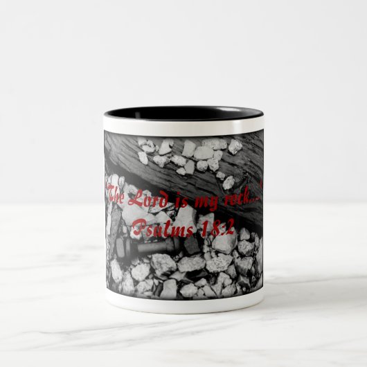 Schale - Psalm-18:2 Zweifarbige Tasse (Mittel)