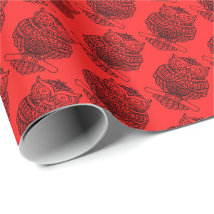 Schale (rot) - Umschlagpapier Geschenkpapier
