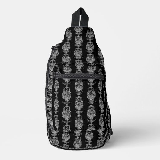 Schale (schwarz) - Beutel Crossbody Bag (Vorderseite)