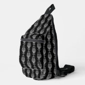 Schale (schwarz) - Beutel Crossbody Bag (Rechte Ecke)