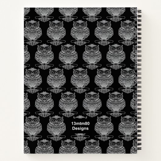 Schale (schwarz) - Notebook Notizblock (Rückseite)