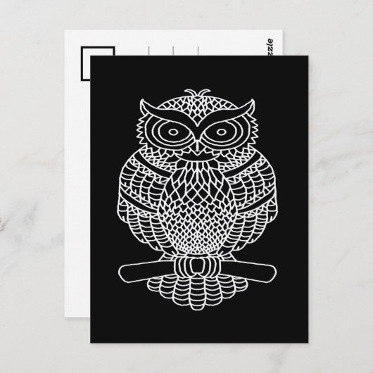 Schale (schwarz) - Postkarte (Vorne/Hinten)