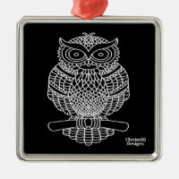 Schale (schwarzes Quadrat) - Premium-Ornament
