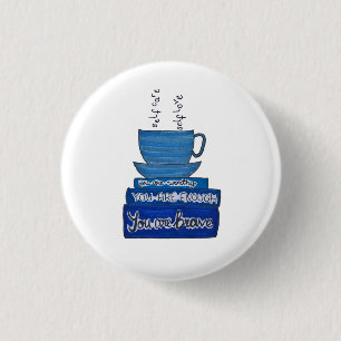 Schale Sorgfalt und Bücher der Liebe Button
