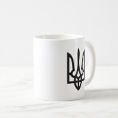 Schale/Tasse mit Ukrainer Trydent (Trident, Kaffeetasse (VorderseiteRechts)