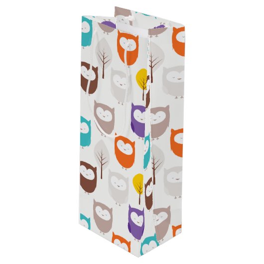 Schale und Blätter Geschenktüte Für Weinflaschen (Vorderseite Schrägansicht)