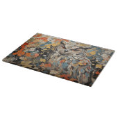 Schale und Blume in Frühlingsgemälden Schneidebrett (Ecke)