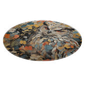 Schale und Blume in Frühlingsgemälden Schneidebrett (Ecke)