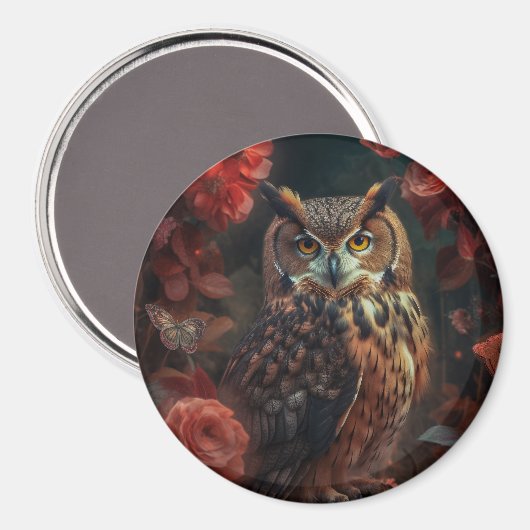 Schale und Blume Magnet (Vorderseite/Rückseite)