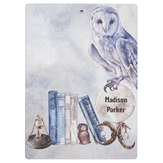 Schale und Bücher Klemmbrett (Rückseite)