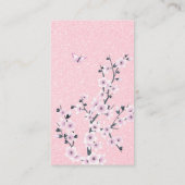 Schale und Kirschblossom Rosa Aufforderung zur Bew Visitenkarte (Rückseite)