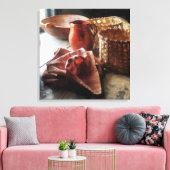 Schale und Korbkörbe Leinwanddruck (Insitu (Wohnzimmer))