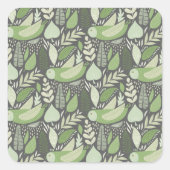 Schale und Natur Quadratischer Aufkleber (Vorderseite)