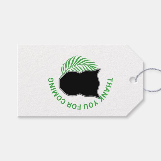 Schale und Palm/Außenwände Geschenkanhänger (Vorderseite (Horizontal))