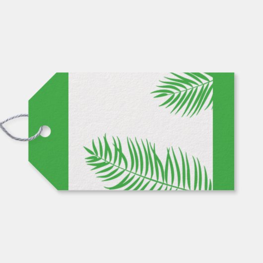 Schale und Palm/Außenwände Geschenkanhänger (Rückseite Horizontal)