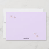 Schale und Schmetterlinge Kinderdusche Einladung (Rückseite)