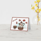 Schale und Topf - erhalten Sie wohle Grußkarte Karte (Gelbe Blume)