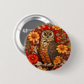 Schale und Zinnia-Blume Button (Vorne & Hinten)