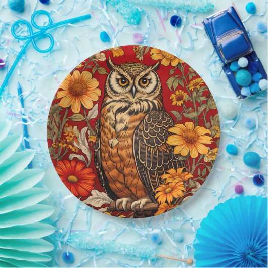 Schale und Zinnia-Blume Pappteller (Party)