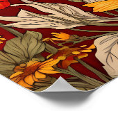 Schale und Zinnia-Blume Poster (Ecke)