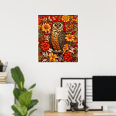 Schale und Zinnia-Blume Poster (Heimbüro)