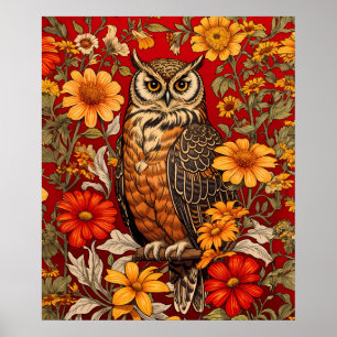Schale und Zinnia-Blume Poster