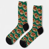 Schale voller Ernteäpfel Socken (Linkes Detail)