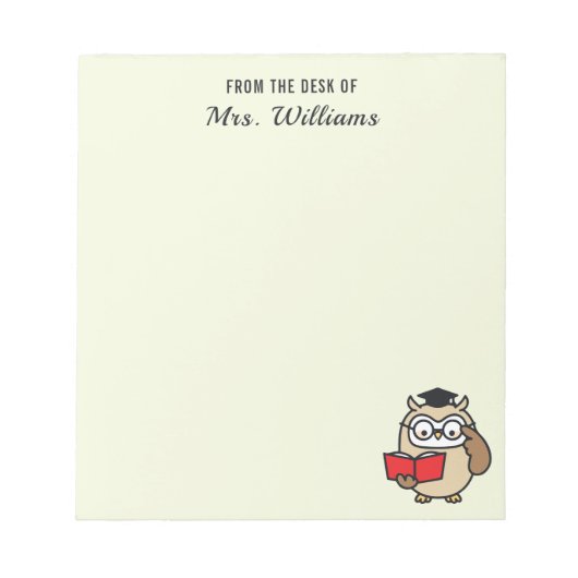 Schale vom Schreibtisch des Individuelle Name Lehr Notizblock (Vorderseite)