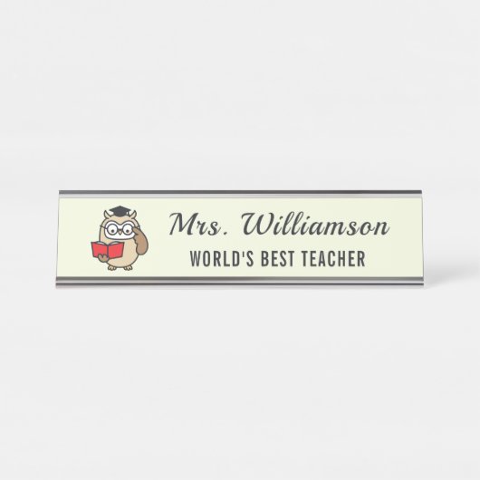 Schale vom Schreibtisch des Individuelle Name Lehr Schreibtischnamensplakette (Vorderseite )