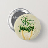 Schale von Beifall-St Patrick Knopf Button (Vorne & Hinten)