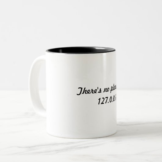 Schale von dort ist kein Platz Zweifarbige Tasse (Vorderseite Links)