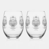 Schale - Weinglas Ohne Stiel (Rückseite)