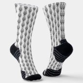 Schale (weiß) - athletische Socken (Gewinkelt)