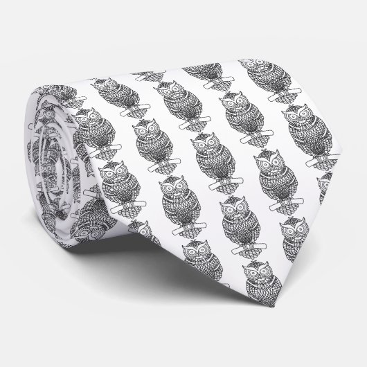 Schale (weiß) - Neck Tie Krawatte (Gerollt)