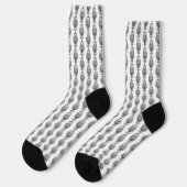 Schale (weiß) - Premium Socken (Linkes Detail)
