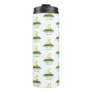 Schäle wie ein Champion Lustiges Banana-Fußball Cu Thermosbecher