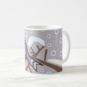 Schale - Winter-Szene mit niedlichem Vogel Kaffeetasse (VorderseiteRechts)