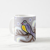 Schale - Winter-Szene mit niedlichem Vogel Kaffeetasse (Vorderseite Links)