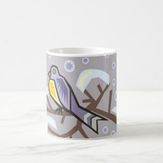 Schale - Winter-Szene mit niedlichem Vogel Kaffeetasse