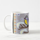 Schale - Winter-Szene mit niedlichem Vogel Kaffeetasse (Links)