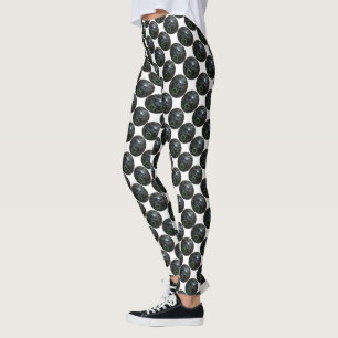 Schalen aus schwarzem und grauem Rasen, Leggings