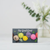 Schalen aus verschiedenen Geschmacksrichtungen Eis Visitenkarte (Stehend Vorderseite)